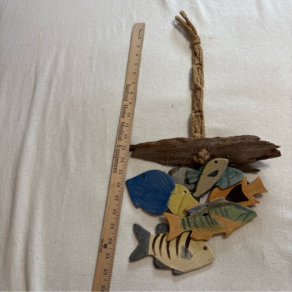 Tropical Pottery Fish, Driftwoods Design Hanging Wind Chime Outdoor/indoor - Picture 10 of 10